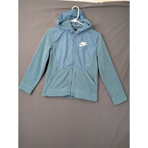 Nike Boys Fleece Full Zip Hoodie Blue Size Large